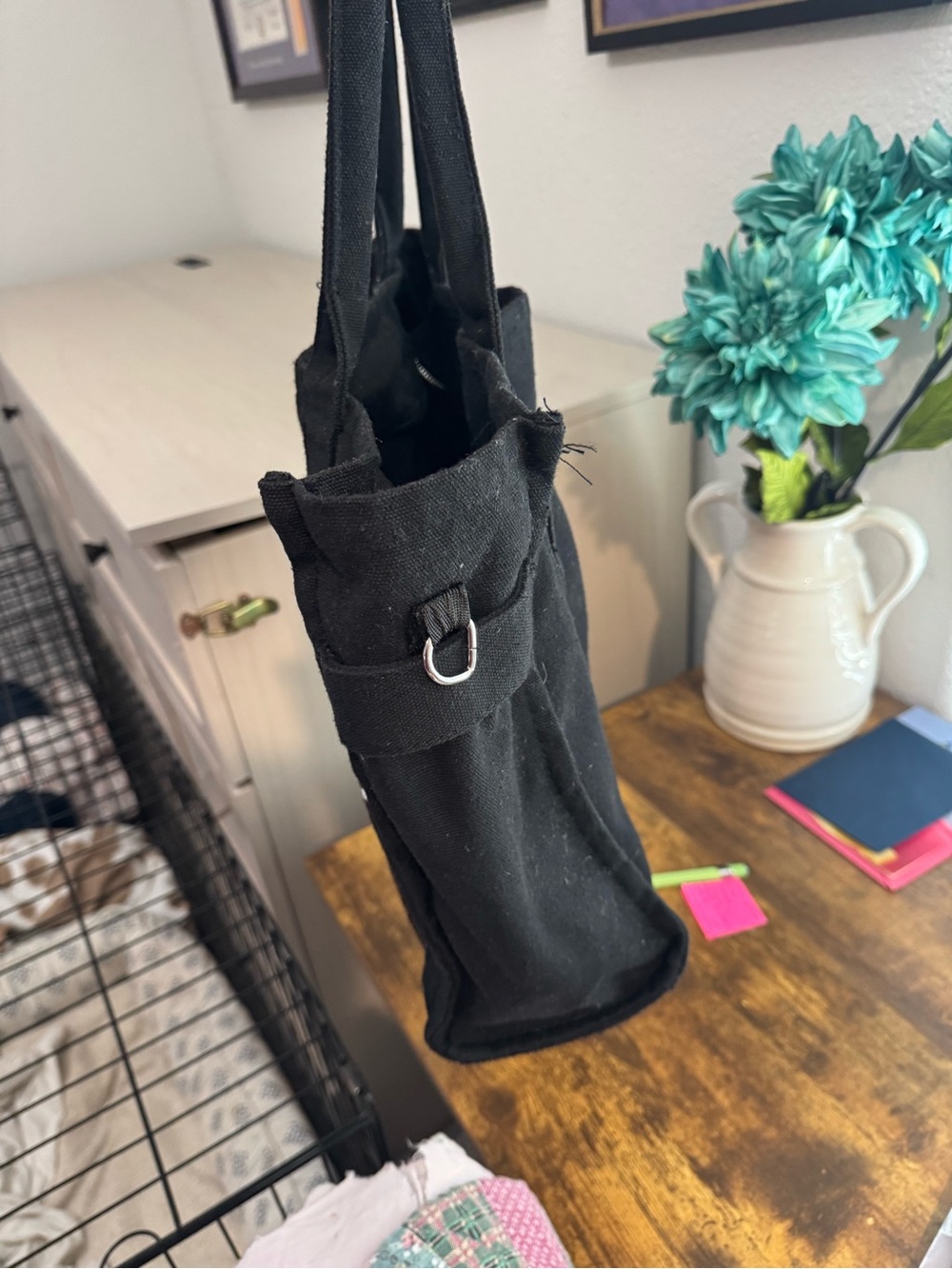 Marc Jacobs Black Canvas 'The Tote Bag' Logo Tote - Picture 7 of 8